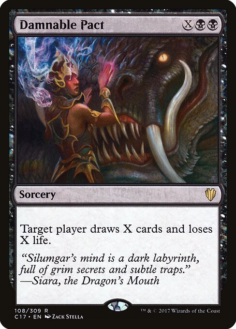 Damnable Pact – Commander 2017 (C17-108) Magic: The Gathering card Main image