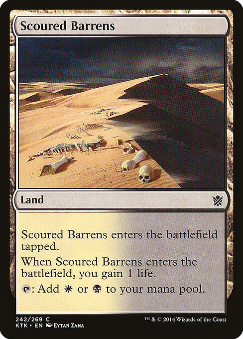 Scoured Barrens – Khans of Tarkir (KTK-242) Magic: The Gathering card Immagine principale del prodotto