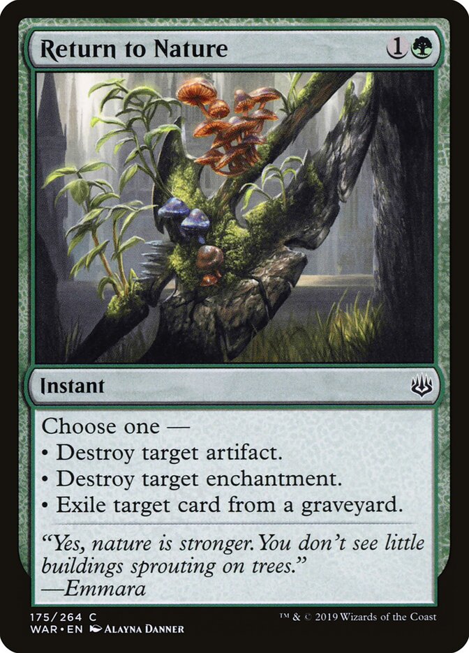 Return to Nature - War of the Spark (Common) [WAR-175] Imagen principal del producto