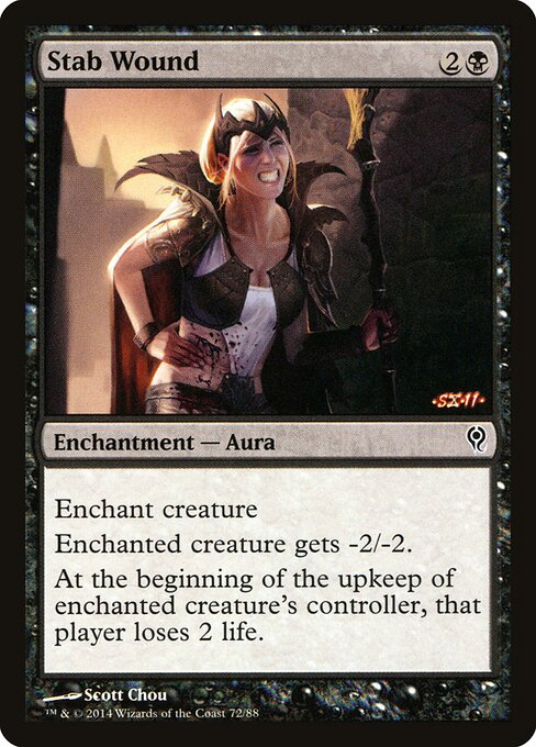 Stab Wound – Duel Decks: Jace vs. Vraska (DDM-72) Magic: The Gathering card Hoofdafbeelding