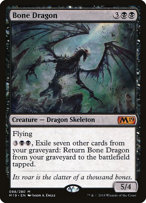 Bone Dragon – Core 2019 (M19-88) Magic: The Gathering card