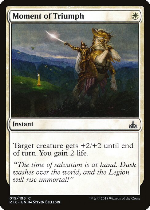 Moment of Triumph – Rivals of Ixalan (RIX-15) Magic: The Gathering card