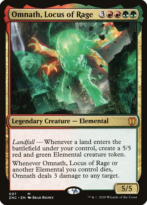 Omnath, Locus of Rage – Commander: Zendikar Rising (ZNC-97) Magic: The Gathering card Image principale du produit