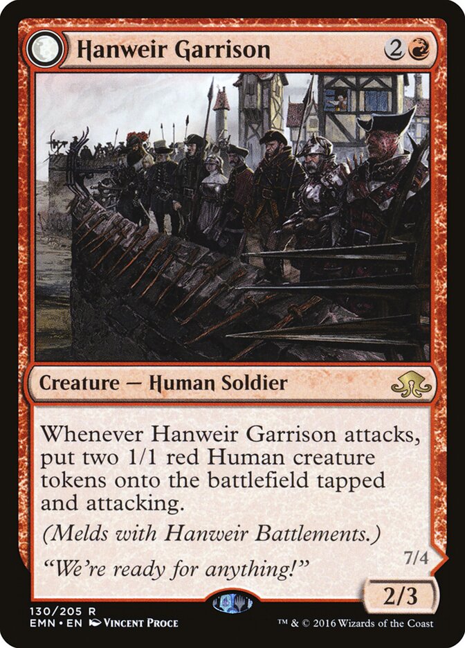 Magic-kaart Hanweir Garrison EMN-130 uit Eldritch Moon (Rare)
