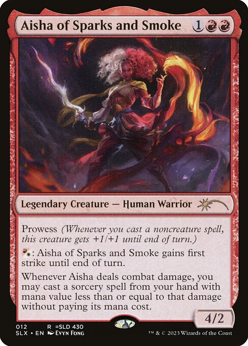 Aisha of Sparks and Smoke – Universes Within (SLX-12) Magic: The Gathering card Immagine principale del prodotto