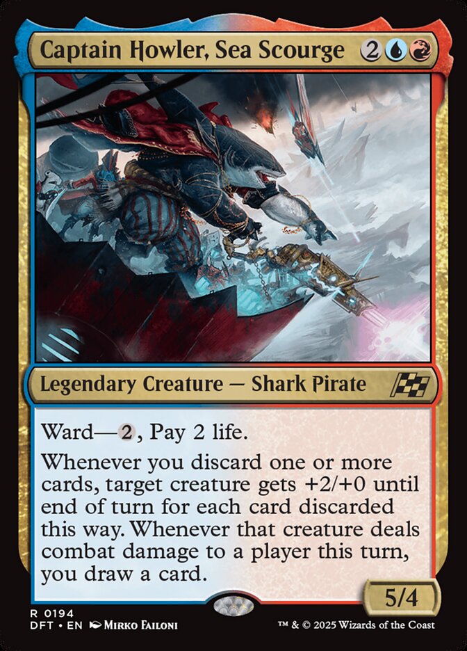 Magic-kaart Captain Howler, Sea Scourge DFT-194 uit Aetherdrift (Rare)