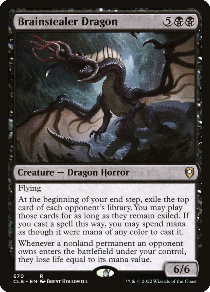 Magic-kaart Brainstealer Dragon CLB-670 uit Commander Legends: Battle for Baldur's Gate: Extras (Rare) Immagine principale del prodotto