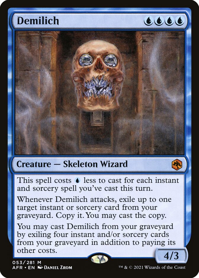 Magic-kaart Demilich AFR-53 uit Adventures in the Forgotten Realms (Mythic) Imagen principal del producto