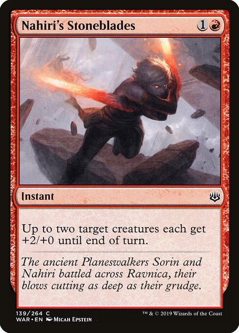 Nahiri's Stoneblades – War of the Spark (WAR-139) Magic: The Gathering card