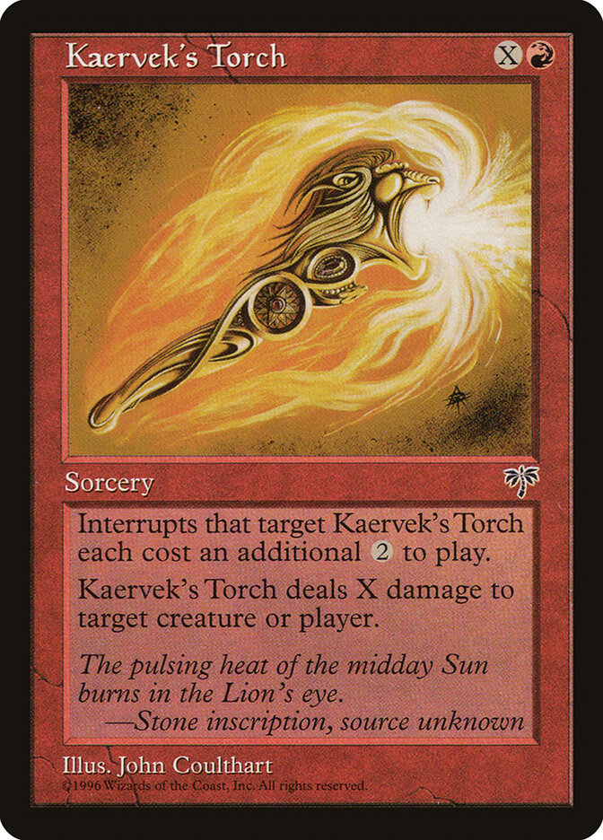 Magic-kaart Kaervek's Torch MIR-185 uit Mirage (Common)