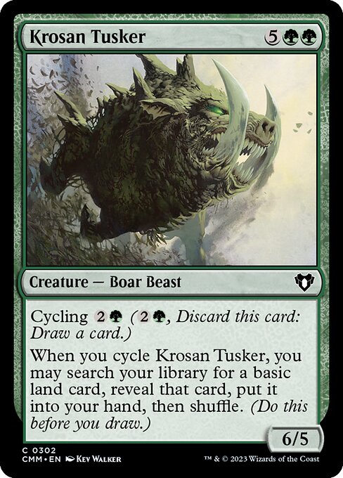 Krosan Tusker – Commander Masters (CMM-302) Magic: The Gathering card Main image