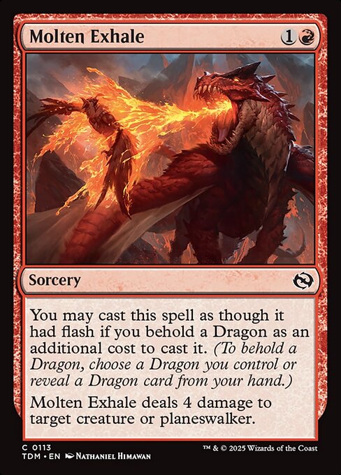 Molten Exhale – Tarkir: Dragonstorm (TDM-113) Magic: The Gathering card Hoofdafbeelding