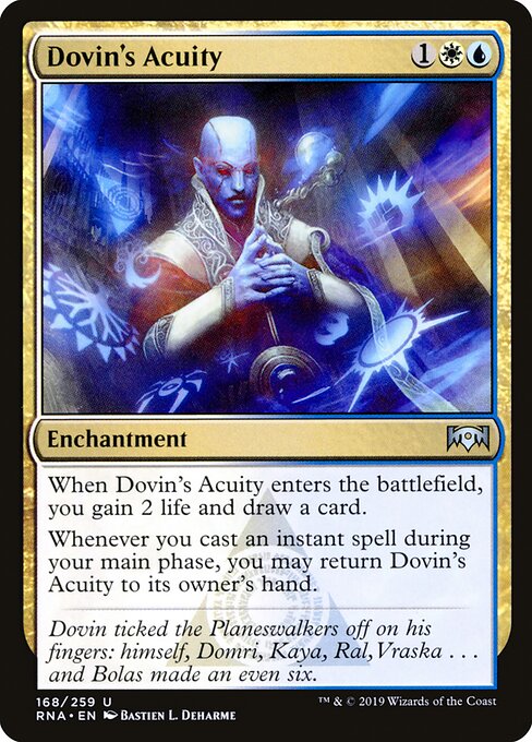 Dovin's Acuity – Ravnica Allegiance (RNA-168) Magic: The Gathering card