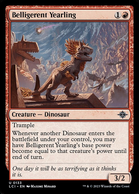 Belligerent Yearling – The Lost Caverns of Ixalan (LCI-133) Magic: The Gathering card Main image