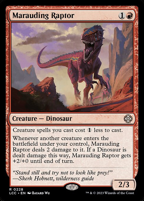 Marauding Raptor – Commander: The Lost Caverns of Ixalan (LCC-228) Magic: The Gathering card Main image