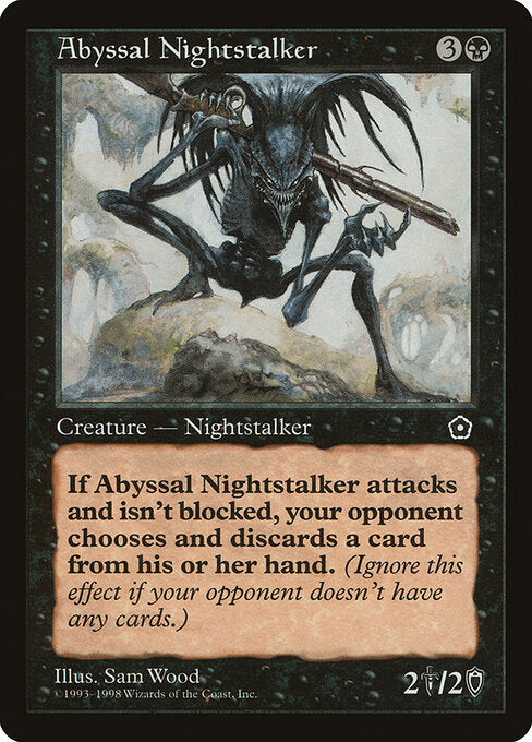 Abyssal Nightstalker – Portal Second Age (P02-61) Magic: The Gathering card | LC-REM-20260804-15369822863692-0b688039-7441-490b-ad06-8a72086c4023 Main image
