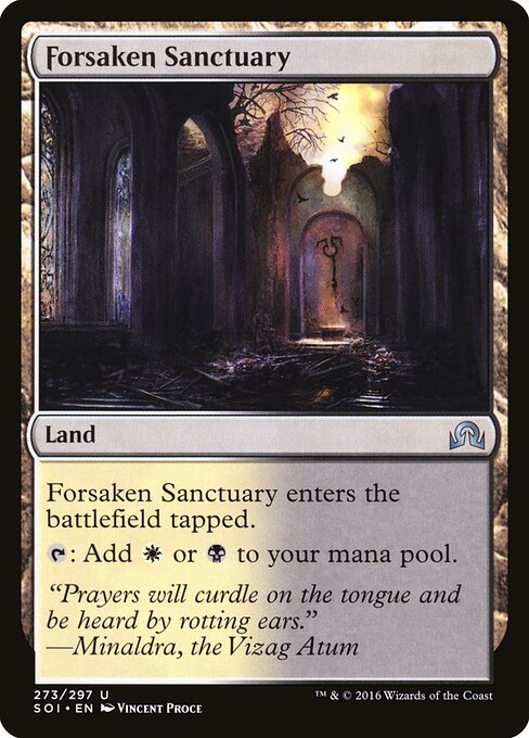 Forsaken Sanctuary – Shadows over Innistrad (SOI-273) Magic: The Gathering card