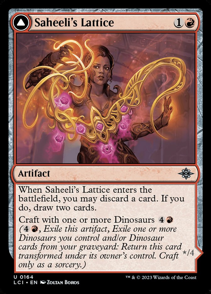 Saheeli's Lattice // Mastercraft Raptor - The Lost Caverns of Ixalan (Uncommon) [LCI-164]