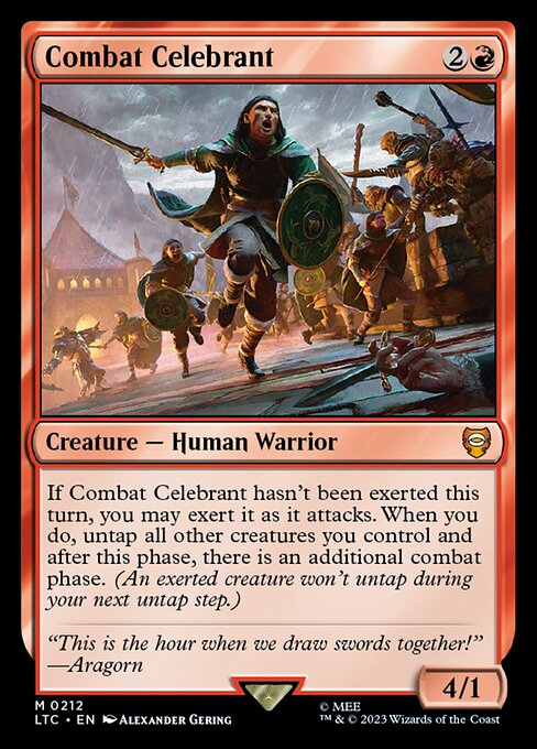 Combat Celebrant – Tales of Middle-earth Commander (LTC-212) Magic: The Gathering card | LC-REM-20260804-15151666233676-0be1c60b-511b-4d88-93d3-7910c082245a Imagen principal del producto