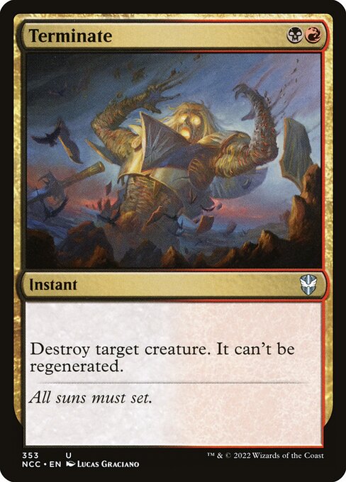 Terminate – New Capenna Commander (NCC-353) Magic: The Gathering card | LC-REM-20260804-15681709867340-0be27d8d-b36a-4c3c-b129-fccc4aa8a17f