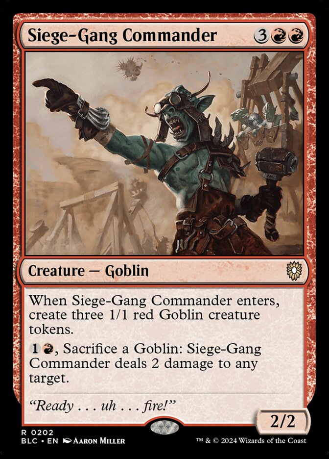 Siege-Gang Commander - Commander: Bloomburrow (Rare) [BLC-202]