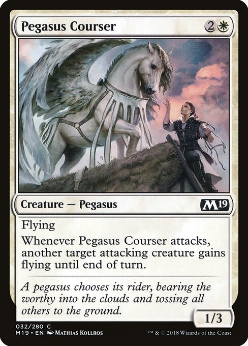 Pegasus Courser – Core 2019 (M19-32) Magic: The Gathering card