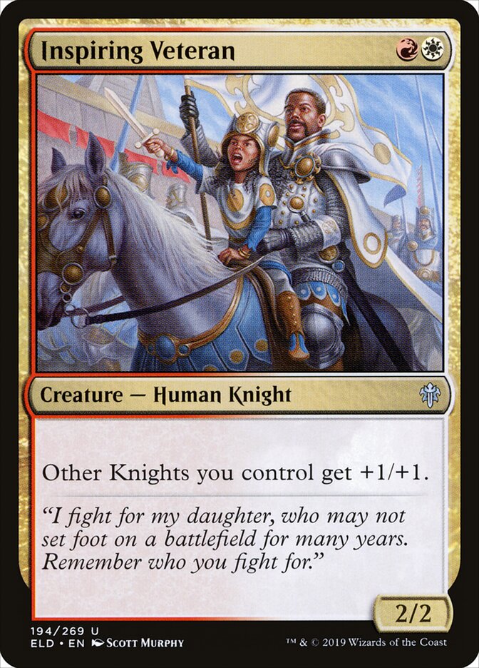 Inspiring Veteran - Throne of Eldraine (Uncommon) [ELD-194] Imagen principal del producto