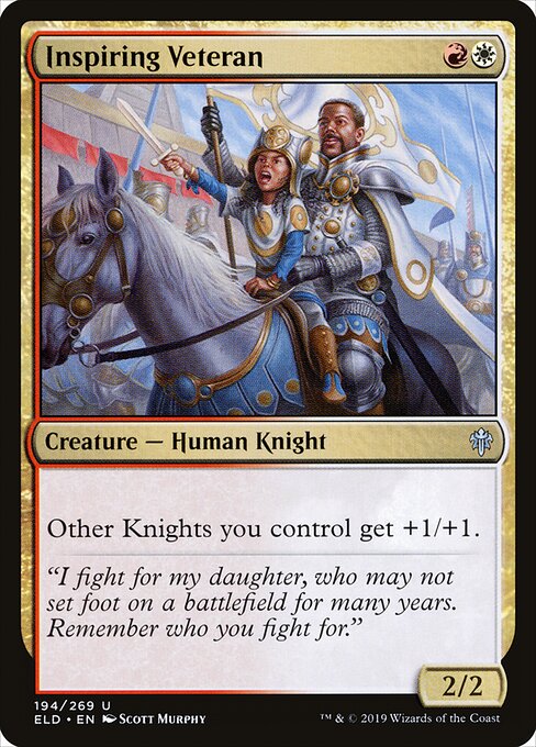 Inspiring Veteran – Throne of Eldraine (ELD-194) Magic: The Gathering card