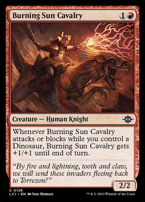 Burning Sun Cavalry – The Lost Caverns of Ixalan (LCI-138) Magic: The Gathering card