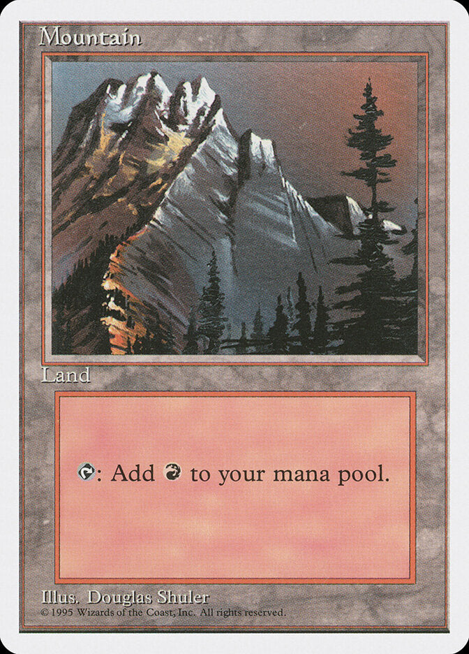 Magic-kaart Mountain 4ED-373 uit Fourth Edition (Land)