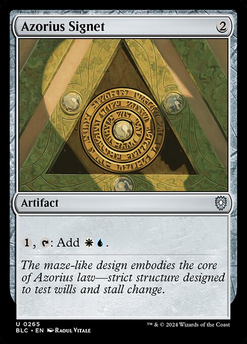 Azorius Signet – Commander: Bloomburrow (BLC-265) Magic: The Gathering card Main image