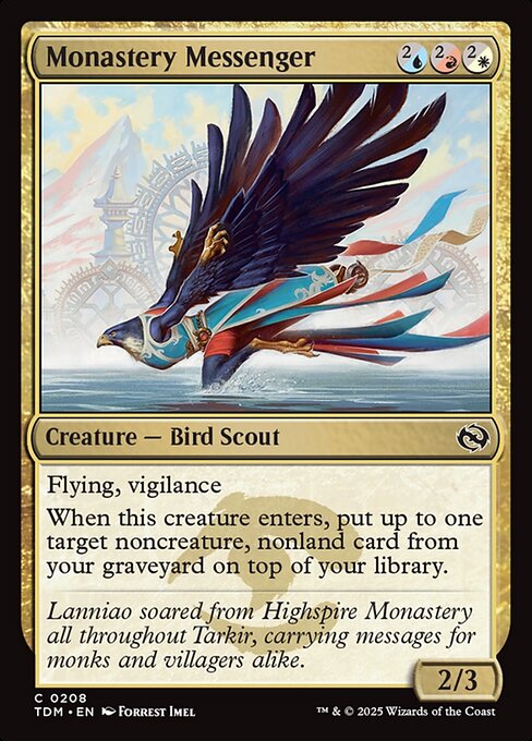 Monastery Messenger – Tarkir: Dragonstorm (TDM-208) Magic: The Gathering card