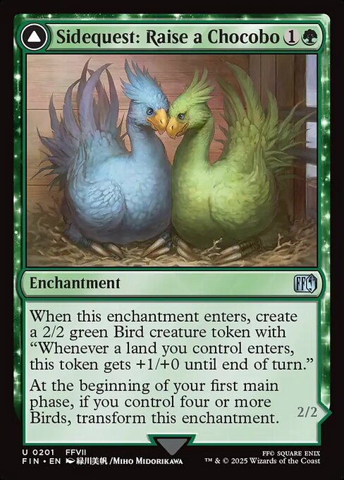 Sidequest: Raise a Chocobo // Black Chocobo – Final Fantasy (FIN-201) Magic: The Gathering card | LC-REM-20260804-15543935107404-0cbf911c-a721-4b84-8645-d83a0966be18