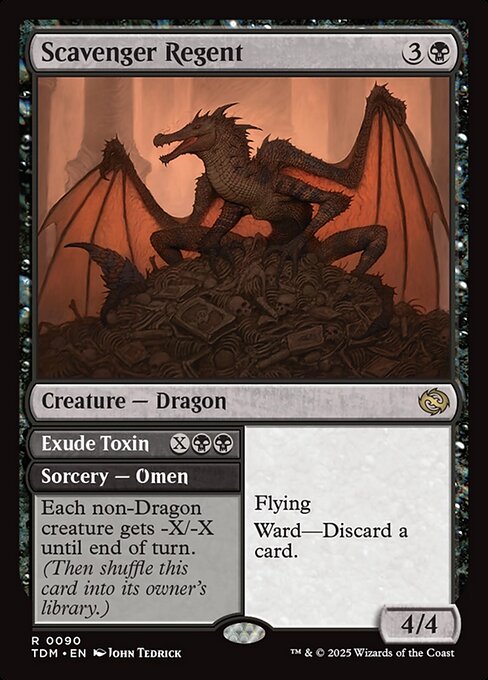Scavenger Regent // Exude Toxin – Tarkir: Dragonstorm (TDM-90) Magic: The Gathering card Immagine principale del prodotto
