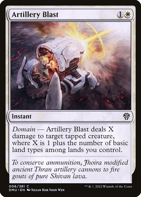 Artillery Blast – Dominaria United (DMU-6) Magic: The Gathering card Hauptbild
