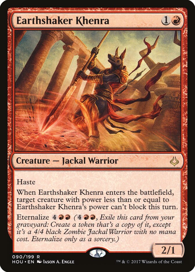 Earthshaker Khenra - Hour of Devastation (Rare) [HOU-90]