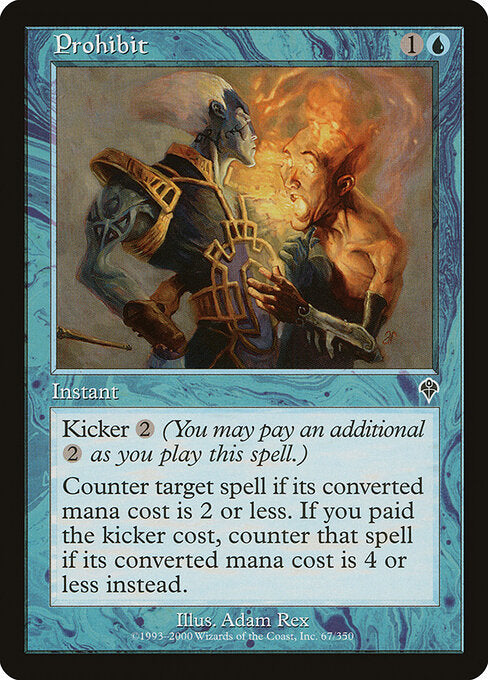 Prohibit – Invasion (INV-67) Magic: The Gathering card