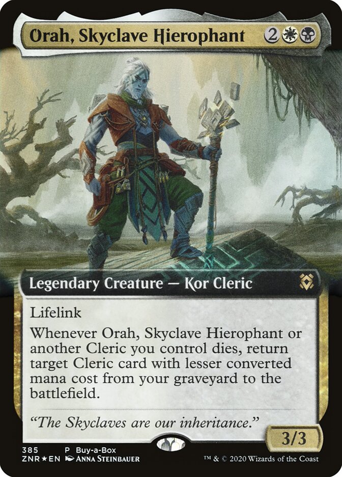 Magic-kaart Orah, Skyclave Hierophant ZNR-385 uit Zendikar Rising, Buy-a-Box-promo (Rare)