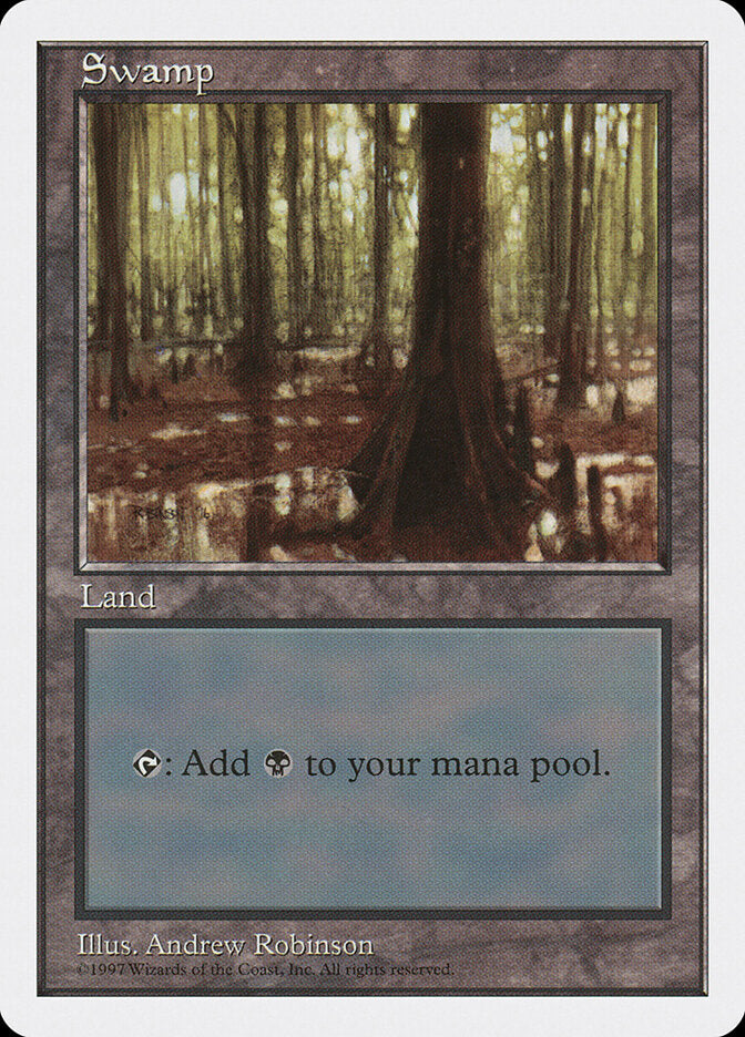 Magic-kaart Swamp 5ED-439 uit Fifth Edition (Land)