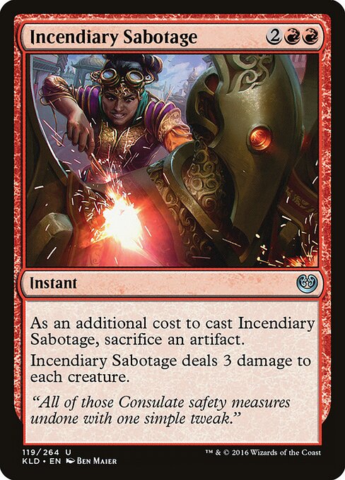 Incendiary Sabotage – Kaladesh (KLD-119) Magic: The Gathering card | LC-REM-20260804-15909420826956-0ee44ca0-1989-42fa-8024-b6b3e5c3883c Hauptbild