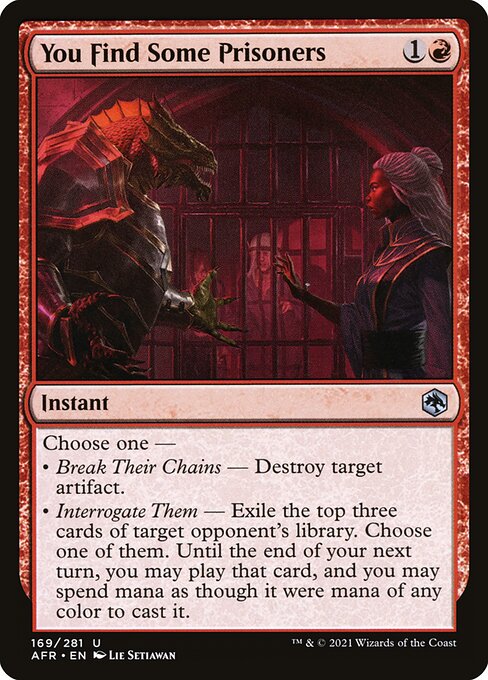 You Find Some Prisoners – Adventures in the Forgotten Realms (AFR-169) Magic: The Gathering card | LC-REM-20260804-15711433621836-0f2a95ae-feb2-42c3-99b4-9ea7a491d326