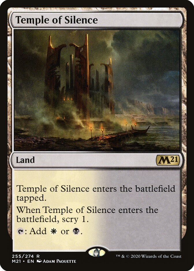 Magic-kaart Temple of Silence M21-255 uit Core Set 2021 (Rare) Imagen principal del producto