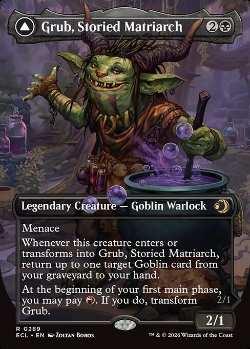 Grub, Storied Matriarch // Grub, Notorious Auntie – Lorwyn Eclipsed (ECL-289) Magic: The Gathering card | LC-REM-20260804-15544015520076-0f836c3b-d1fb-4b3b-9c14-cc9052be3a94 Hoofdafbeelding