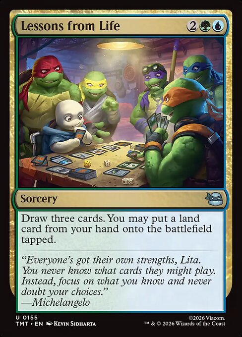 Lessons from Life – Teenage Mutant Ninja Turtles (TMT-155) Magic: The Gathering card
