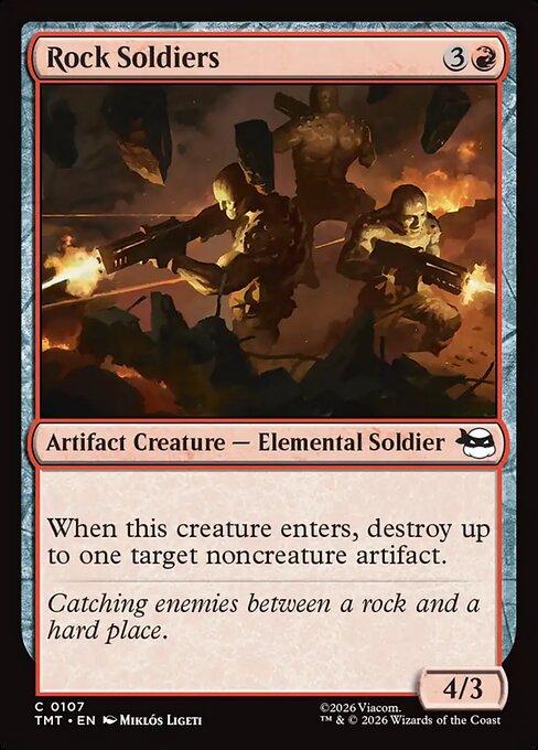 Rock Soldiers – Teenage Mutant Ninja Turtles (TMT-107) Magic: The Gathering card