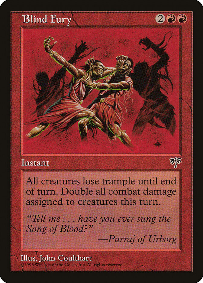 Magic-kaart Blind Fury MIR-158 uit Mirage (Uncommon)