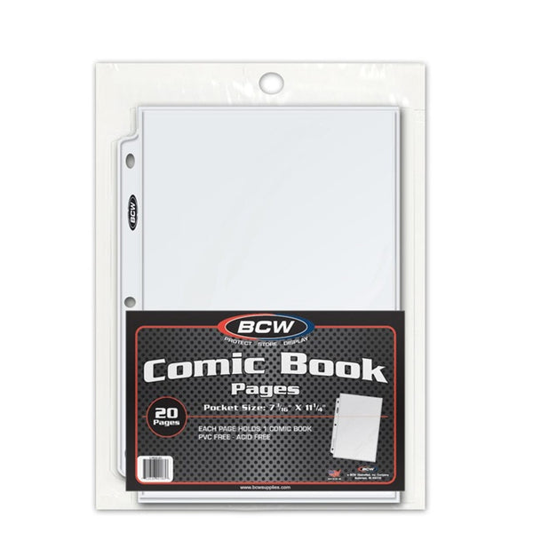 1 Pocket BCW Comic Book Pages (20x) 722626901836
