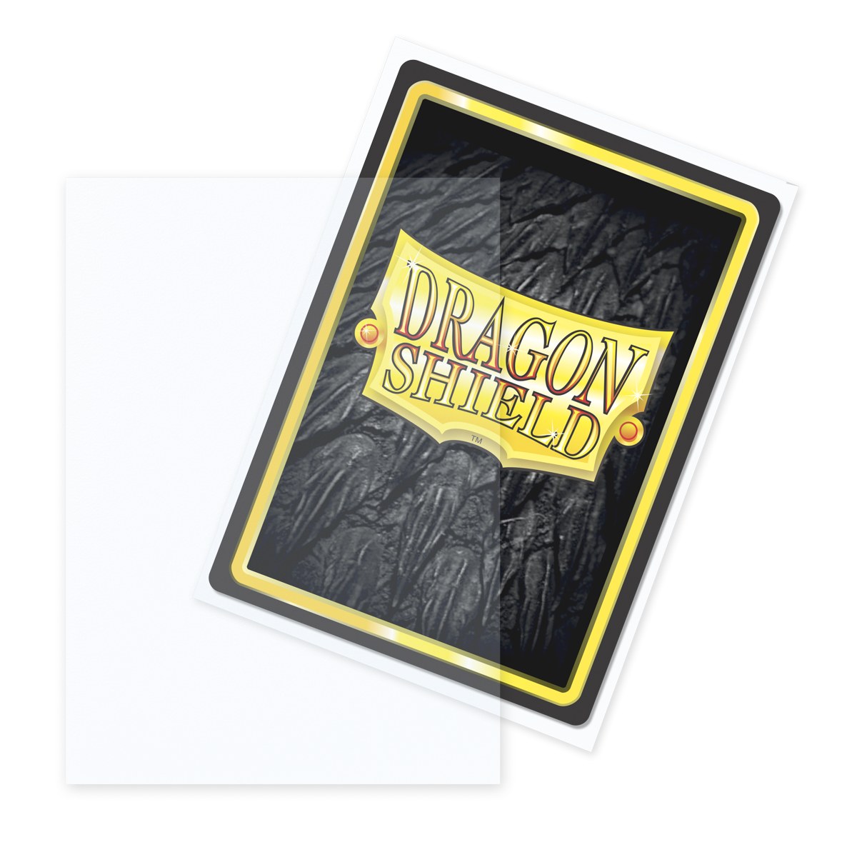 Dragon Shield Matte Clear Outer sleeve met kaart erin – transparante outer sleeve over een gesleevede kaart