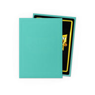 Dragon Shield Matte Mint sleeve met kaart erin, achterkant van de sleeve