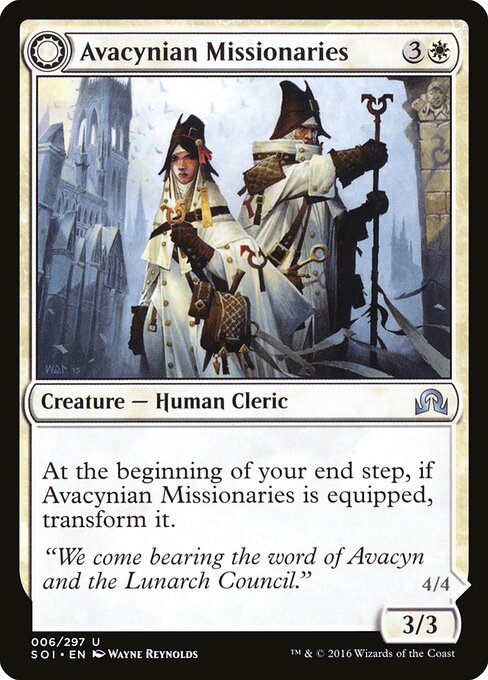 Avacynian Missionaries // Lunarch Inquisitors – Shadows over Innistrad (SOI-6) Magic: The Gathering card | LC-REM-20260804-15151276097868-1001e708-e4f9-456a-8b9d-3421a2a3833d
